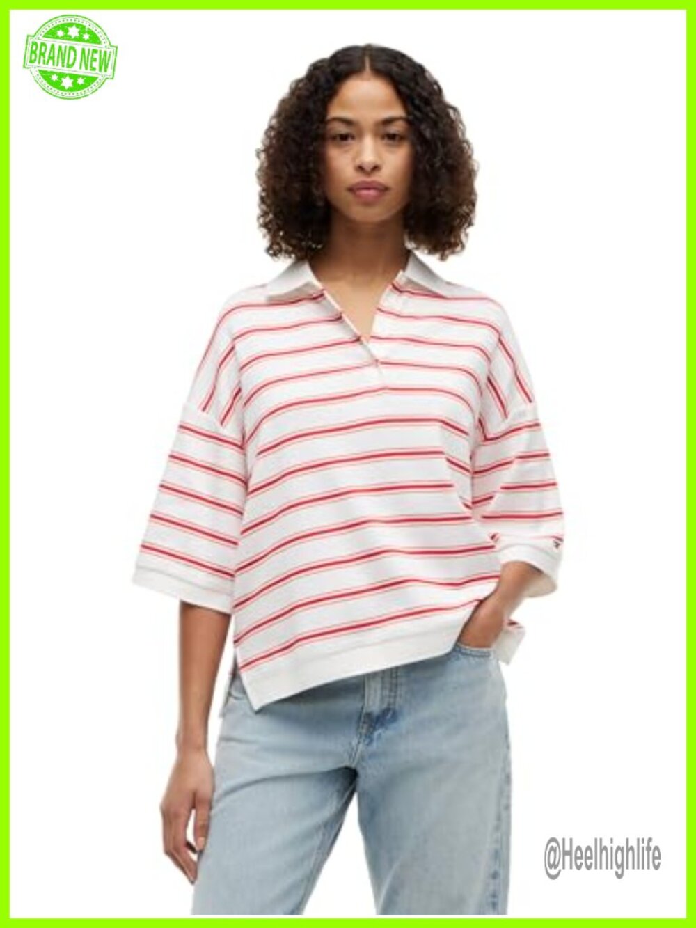 Tommy Hilfiger Women's Cotton Short Sleeve Polo Shirt Relaxed Fit